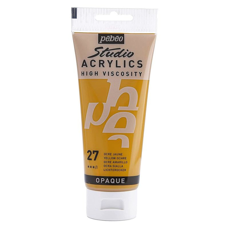 Akrylová barva Studio Acrylics okrově žlutá 100ml