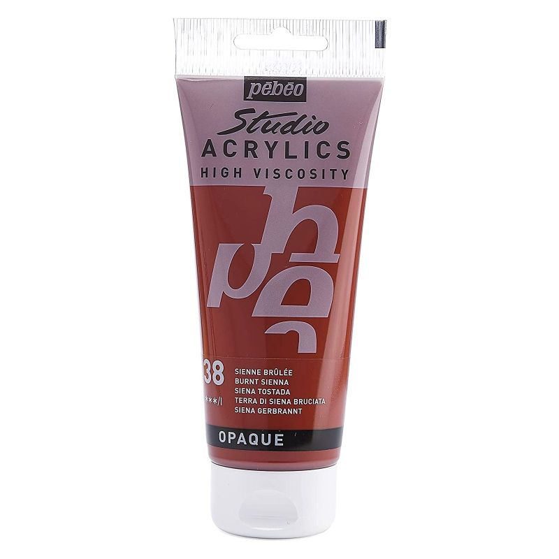 Akrylová barva Studio Acrylics pálená sienna 100ml