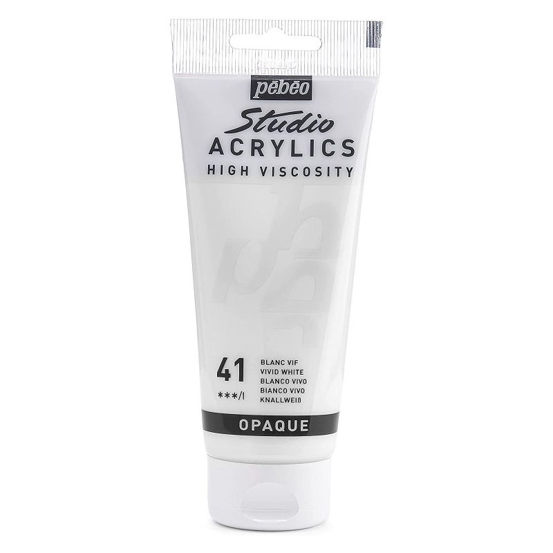 Akrylová barva Studio Acrylics zářivá bílá 100ml