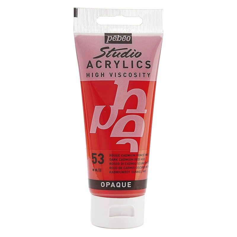 Akrylová barva Studio Acrylics kadmium tmavě červená 100ml