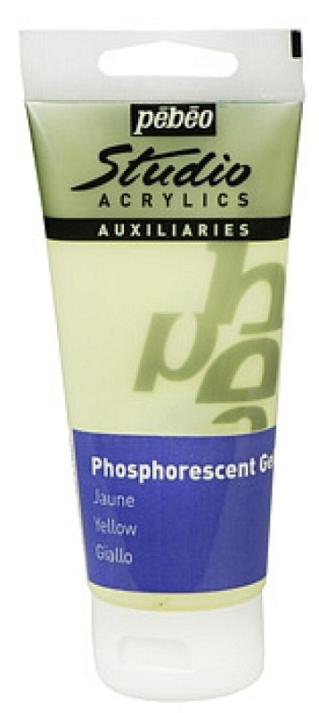 Fosforeskující barva Pébéo 100ml – žlutá