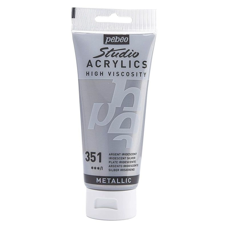 Akrylová barva Studio Acrylics metalická stříbrná 100ml