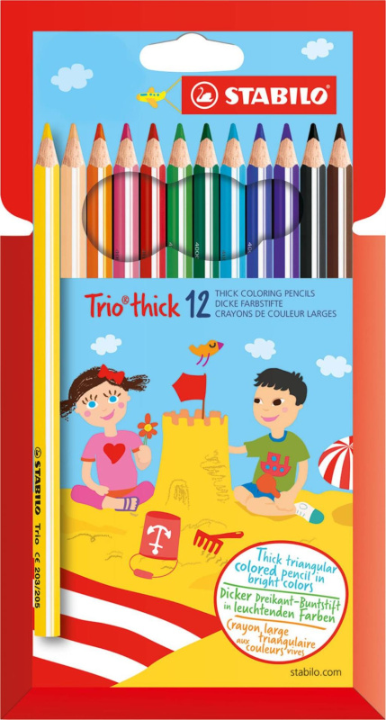 Pastelky Trio 12 barev Stabilo