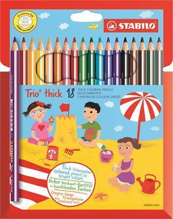 Pastelky Trio 18 barev Stabilo