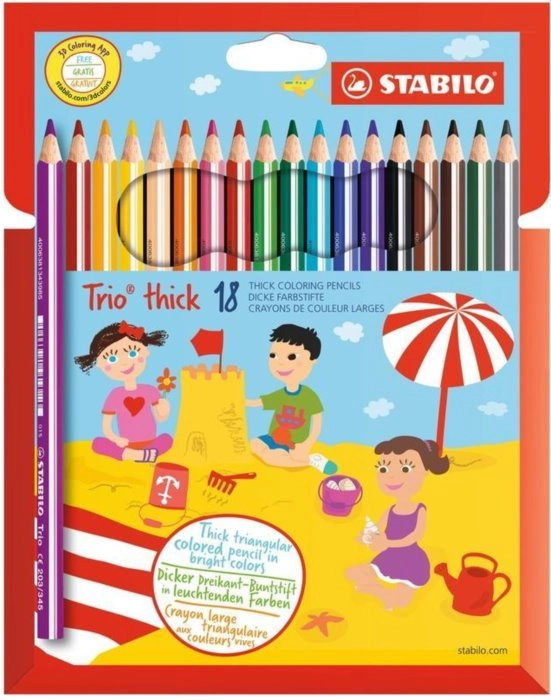 Pastelky Trio 18 barev Stabilo