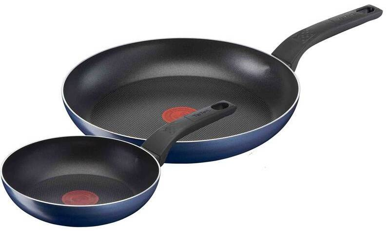 Sada pánví Tefal Easy Cook & Clean B4229053 / 2 ks / Ø 20 cm/28 cm / hliník / černá/modrá Varianta: ivi1