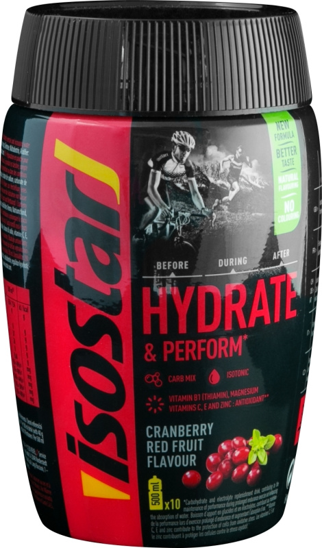 Isostar Hydrate & Perform 400 g - brusinka