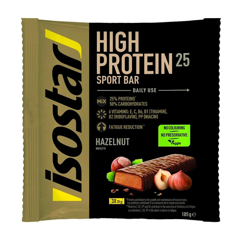 Isostar High Protein 25 oříšek tyčinka 35 g