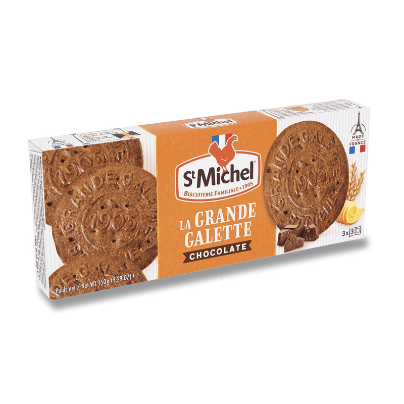 St Michel Grande Gallete - galetky s kousky čokolády - 150 g