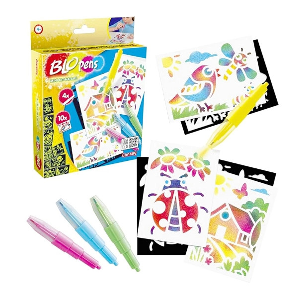 Blopens mini kit příroda – kreativní airbrush sada pro děti