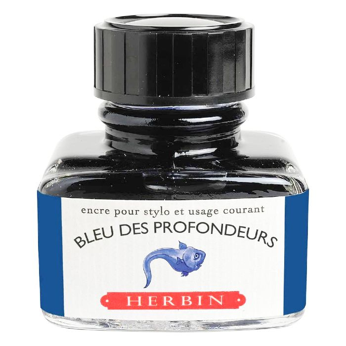 Inkoust Herbin vhodný pro plnicí pera (30ml) tmavě modrá