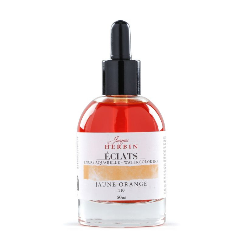 Jacques Herbin akvarelový inkoust (50ml) oranžovo žlutá