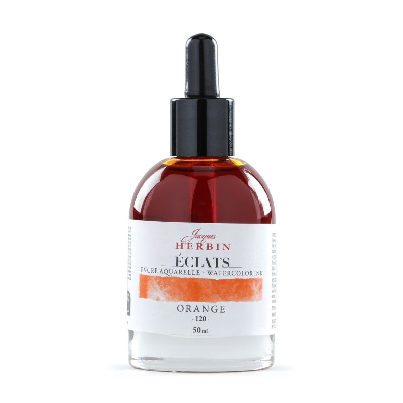 Jacques Herbin akvarelový inkoust (50ml) oranžová