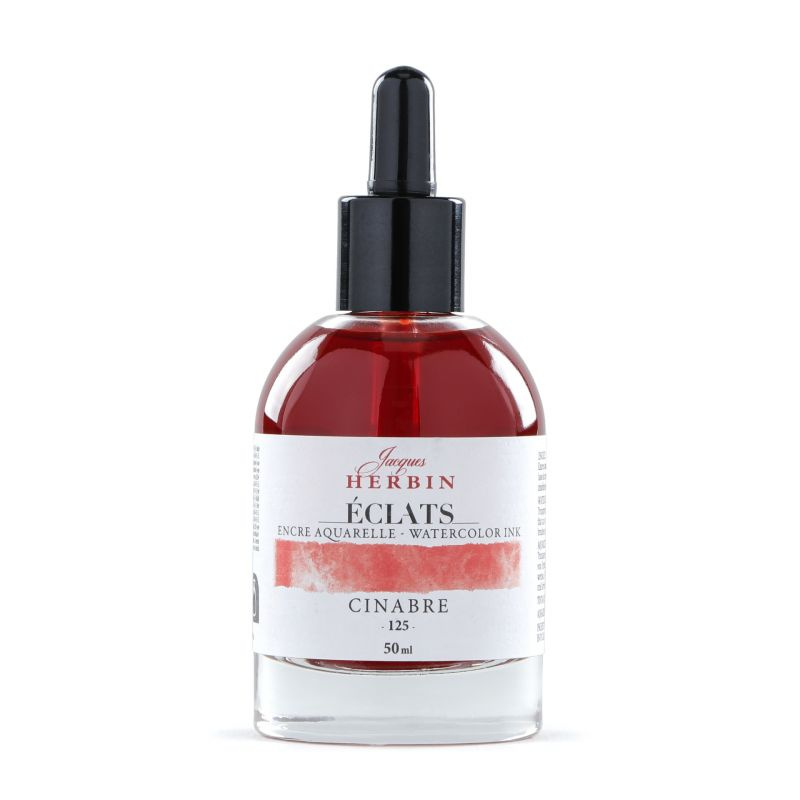 Jacques Herbin akvarelový inkoust (50ml) rumělkově červená