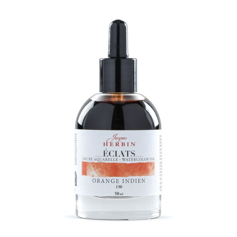 Jacques Herbin akvarelový inkoust (50ml) sytě oranžová
