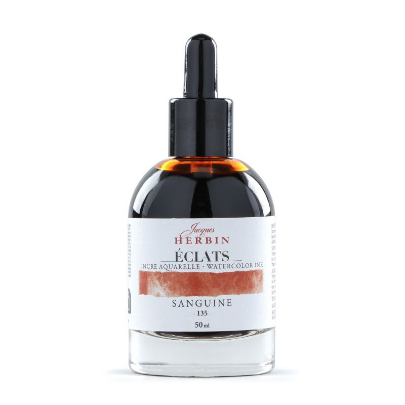 Jacques Herbin akvarelový inkoust (50ml) tmavě oranžová