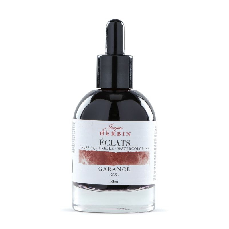 Jacques Herbin akvarelový inkoust (50ml) tmavě červená