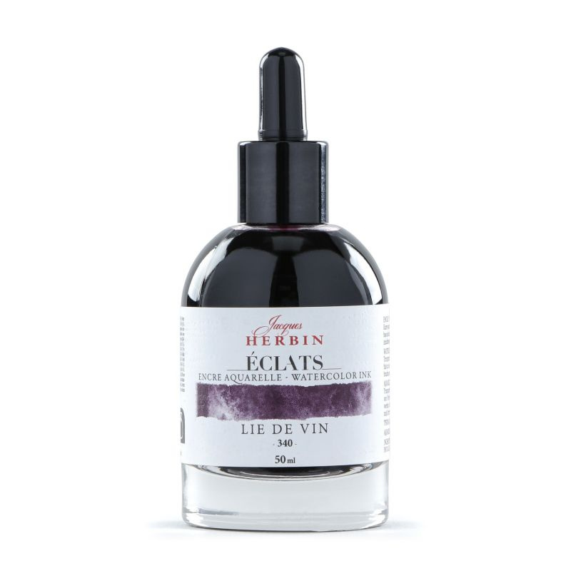 Jacques Herbin akvarelový inkoust (50ml) burgundská fialová