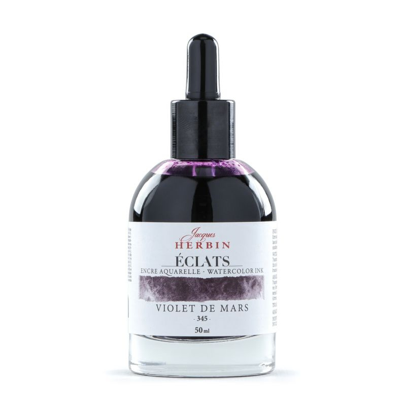 Jacques Herbin akvarelový inkoust (50ml) tmavě fialová