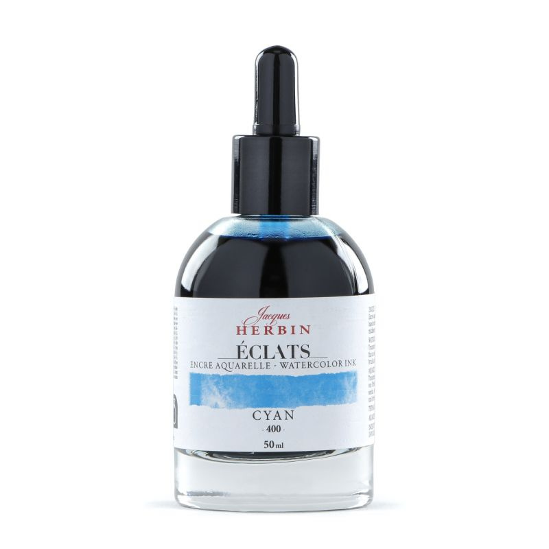 Jacques Herbin akvarelový inkoust (50ml) tyrkysová