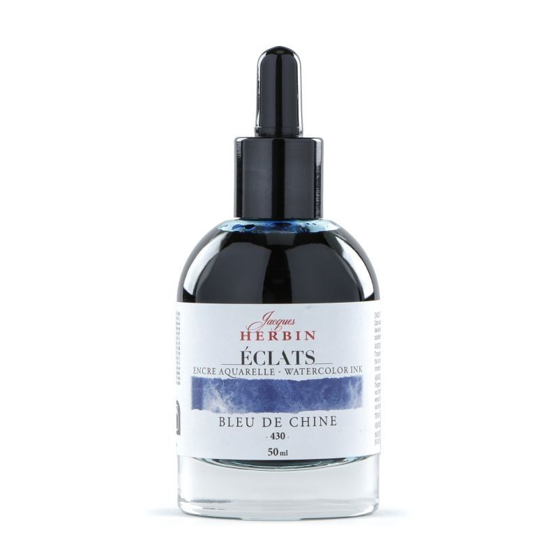 Jacques Herbin akvarelový inkoust (50ml) čínská modrá