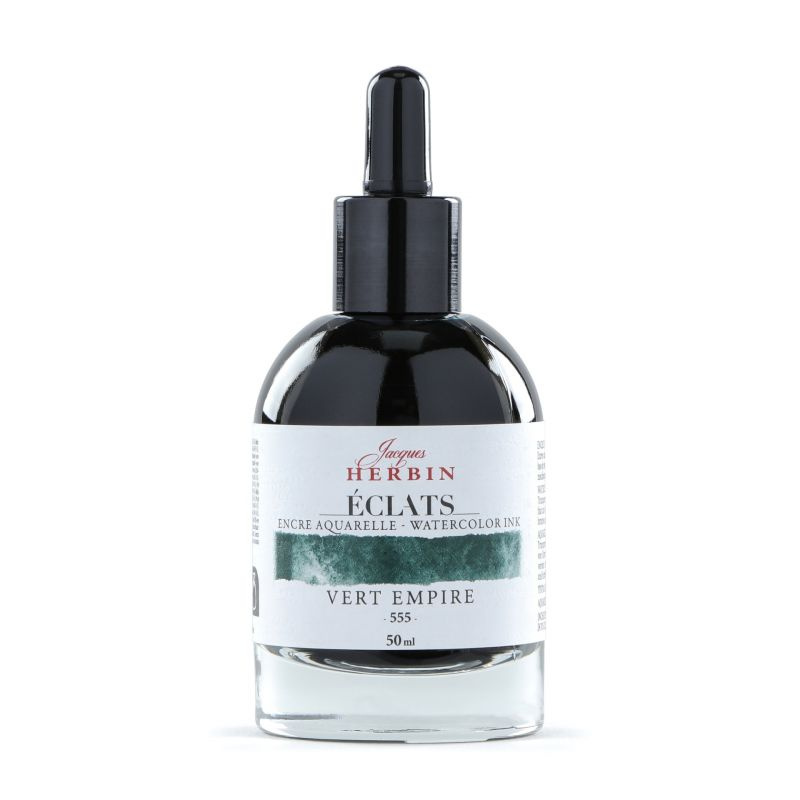 Jacques Herbin akvarelový inkoust (50ml) empírová zelená