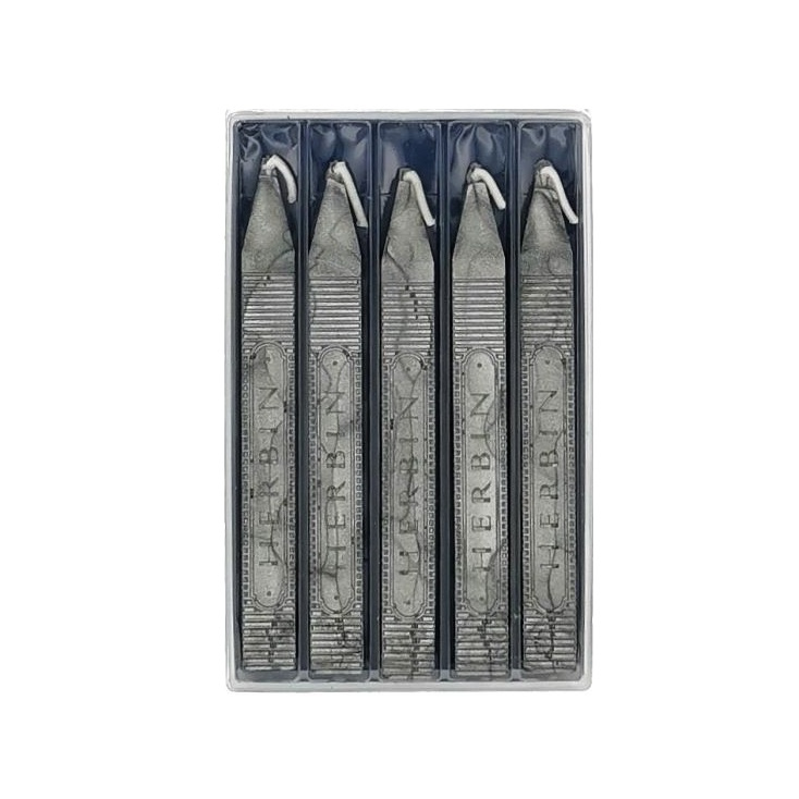 Pečetní vosk s knotem (5ks) stříbrný