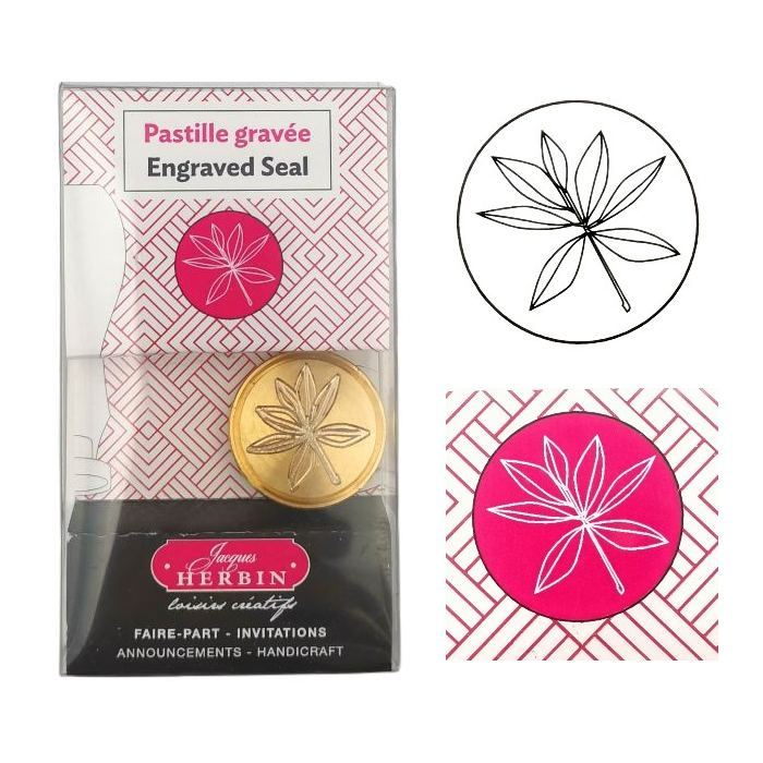 Pečetidlo mosazné průměr 24mm list