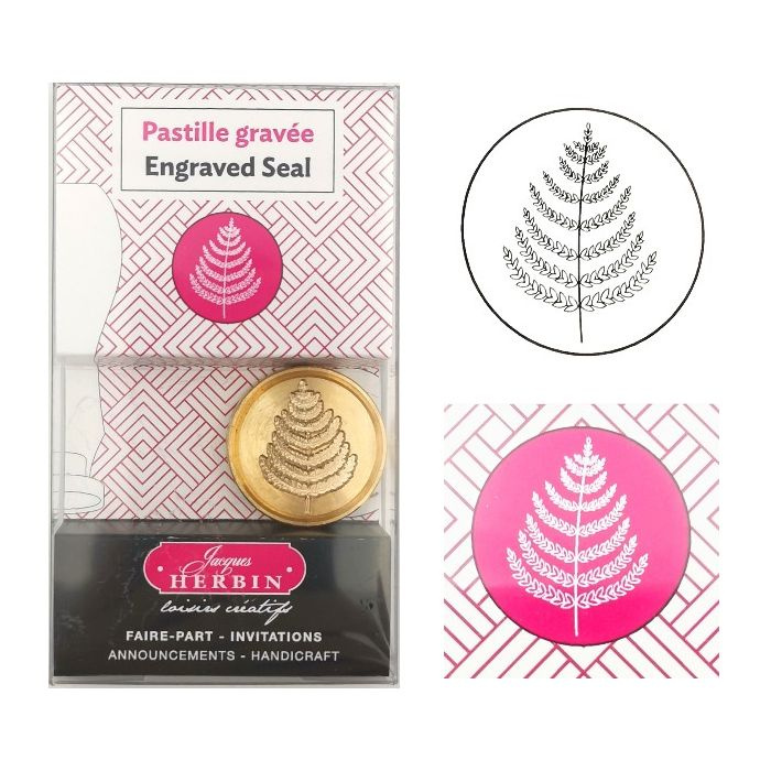 Pečetidlo mosazné průměr 24mm kapradí