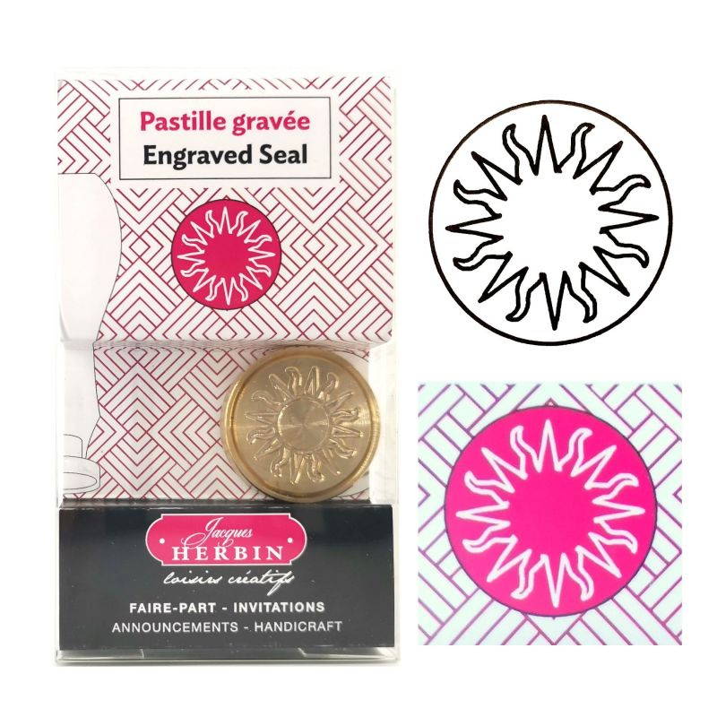 Pečetidlo mosazné průměr 24mm slunce