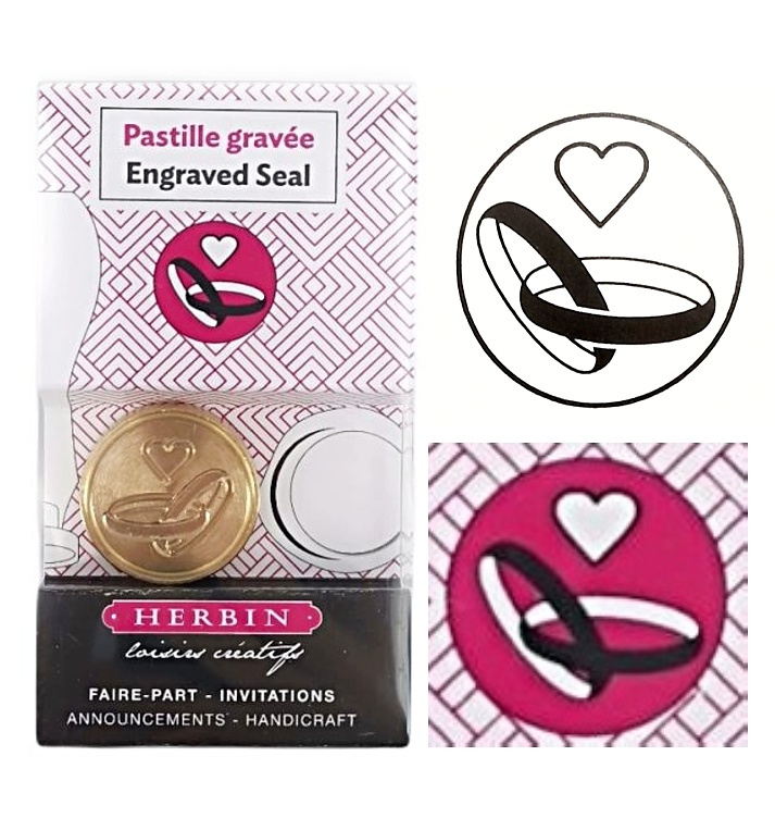 Pečetidlo mosazné průměr 24mm prstýnky