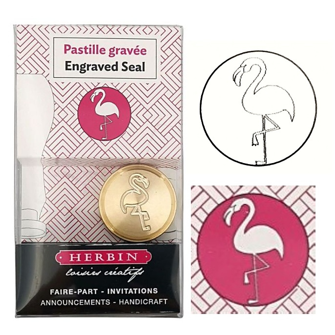 Pečetidlo mosazné průměr 24mm plameňák