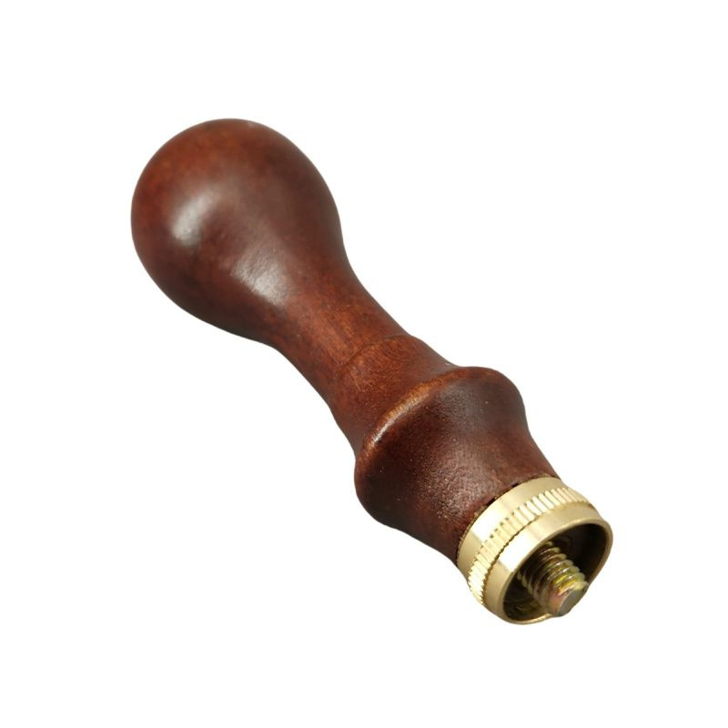 Dřevěná rukojeť k pečetění tmavě hnědá