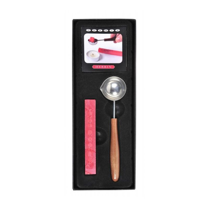 Lžička na odlévání pečetního vosku - sada s voskem