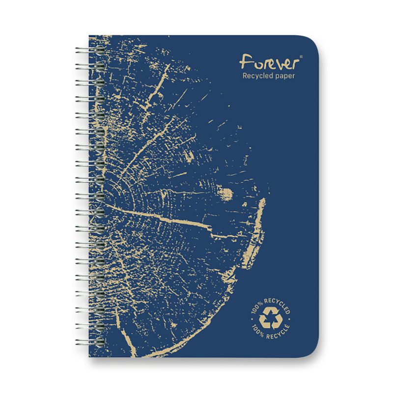 Clairefontaine Forever® Premium - kroužkový blok - A6, 60 l., linkovaný, mix barev