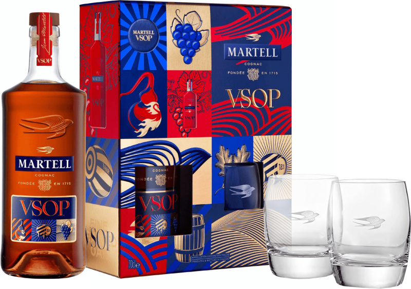 Martell VSOP 2024 + 2 sklenice 40% 0,7l