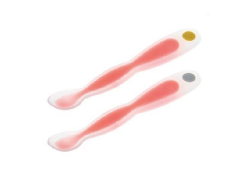 Bebeconfort lžičky s tepelným senzorem 2 ks Red