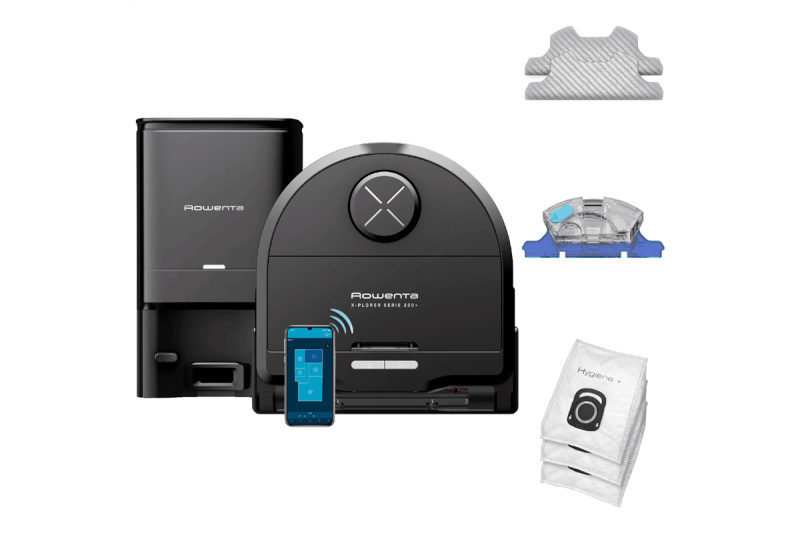 Robotický vysavač Rowenta X-Plorer S220+ 4v1 RR9485WH Černý