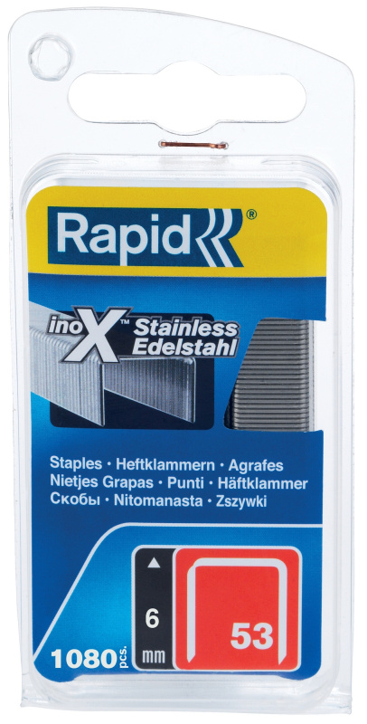 Spony nerez Rapid High Performance 53 11,3×6×0,7 mm 1 800 ks