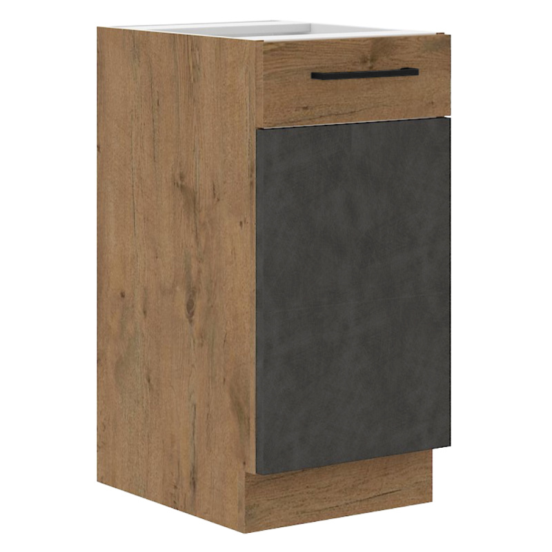 Spodní skříňka, šedá matná / dub lancelot, VEGA 40 D 1F BB