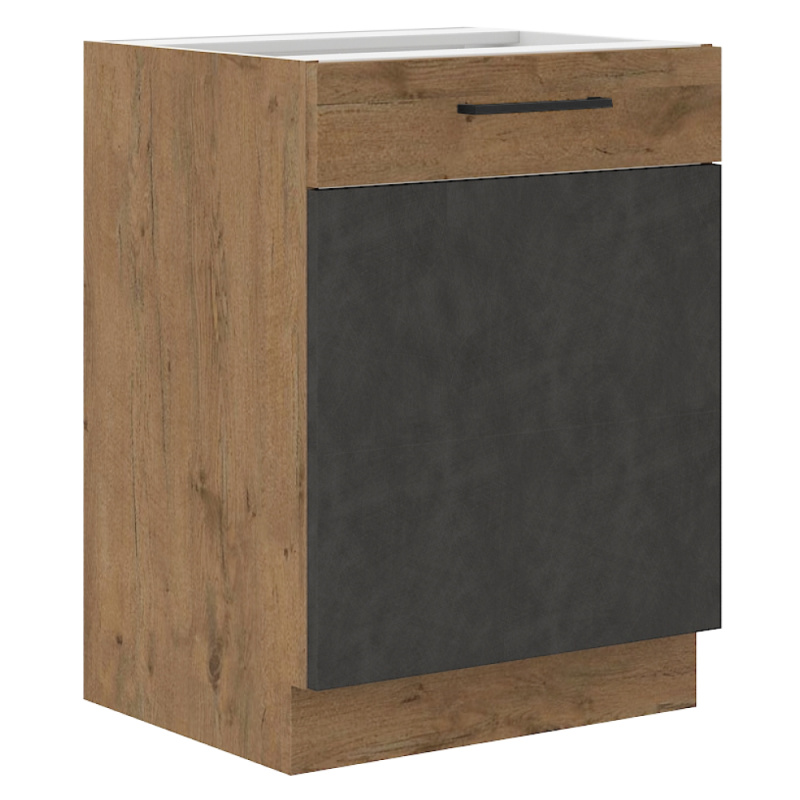 Spodní skříňka, šedá matná / dub lancelot, VEGA 60 D 1F BB