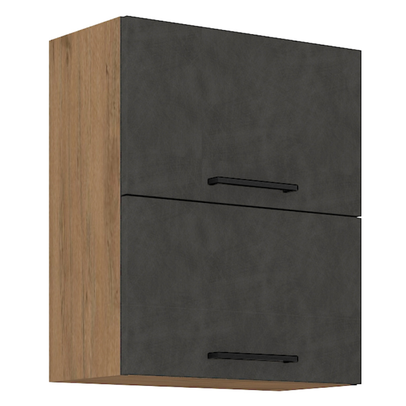 Horní skříňka, dub lancelot / šedá matná, VEGA 60 GU-72 2F