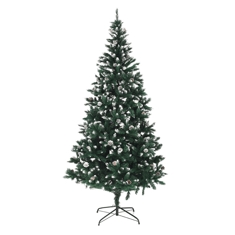 Vánoční stromek se šiškami, posněžený, 220cm, CHRISTMAS TYP 4