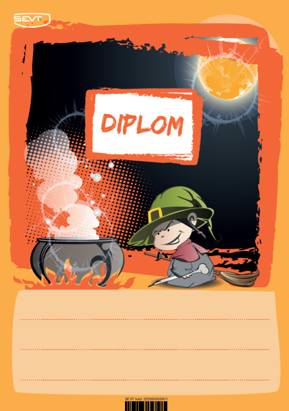 Diplom A5 Čarodějnice a kotlík