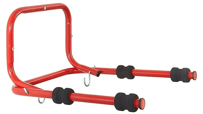 Nástěnný držák na kolo Mottez / pro 2 kola / nosnost 30 kg / skládací / červená Varianta: ivi1