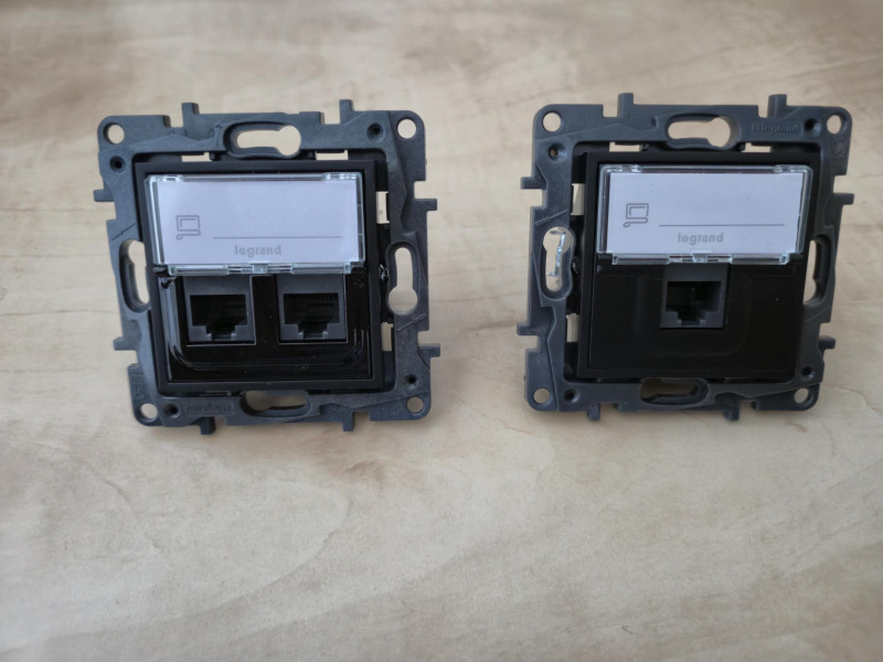 Zásuvka datová LEGRAND NILOÉ STEP 86C5UC2, CAT5E, 2x RJ45, UTP, černá