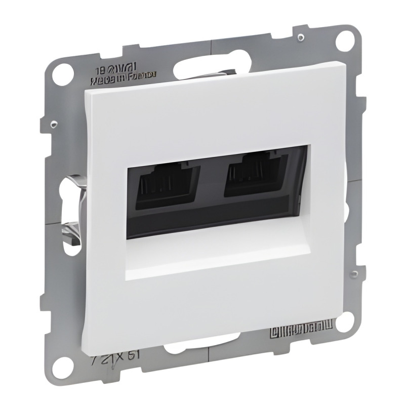 Zásuvka datová LEGRAND SUNO 72C5UB2, CAT5E, 2x RJ45, UTP, bílá