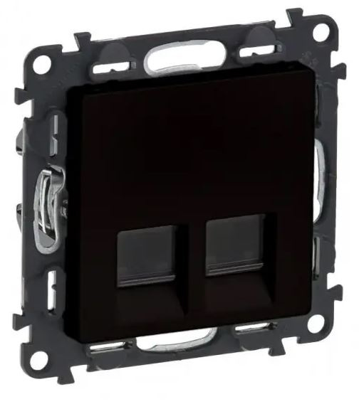 Zásuvka datová Legrand Valena Life CAT5e 2× RJ45 černá