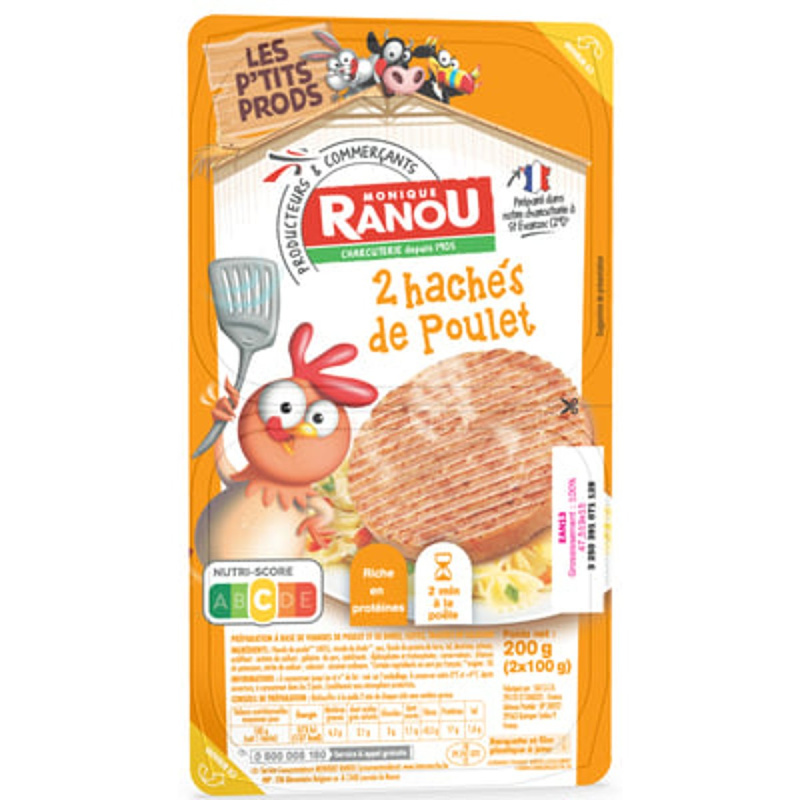Monique Ranou Libový jemně mletý drůběží burger 2×100 g