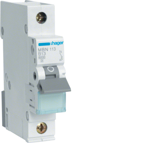Jistič Hager MBN113 6 kA B 13 A